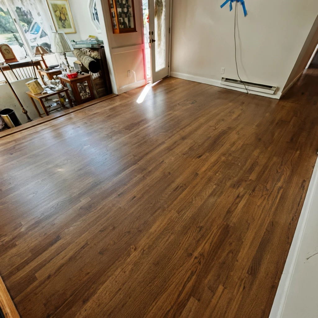 Engineered hardwood flooring installed in a South Jersey living room by Providence Flooring Co.